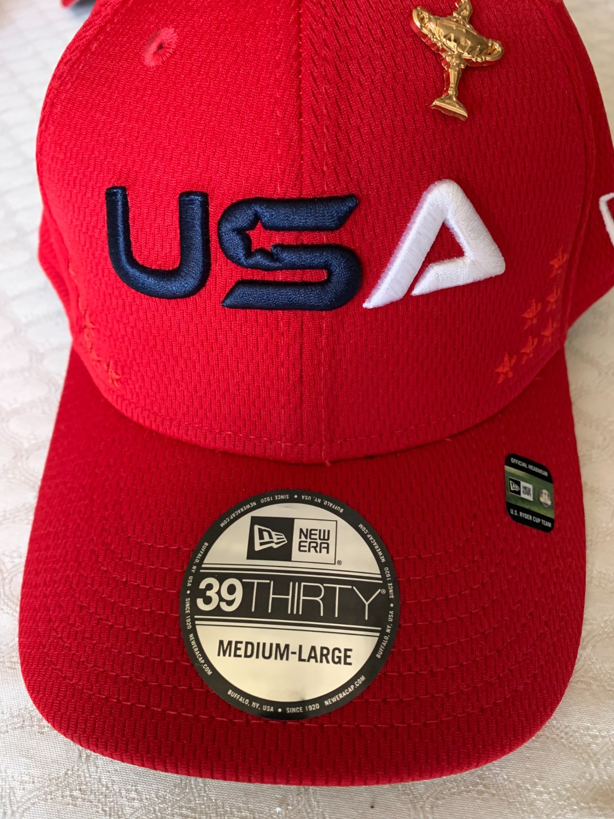 New Ryder Cup 2025 BATHPAGE BLACK Golf Hat M/L RED by NEW ERA