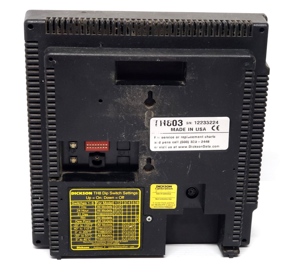 Dickson TH803 Temperature and Humidity Chart Recorder Unit
