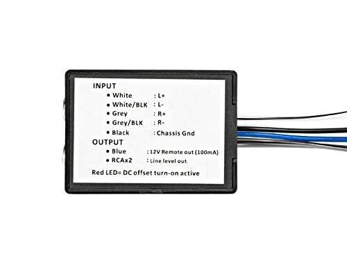 46KISLOC2 KICKER Speaker Wire-to-RCA Line-Out Converter 2 Channel w/+12v Turn On