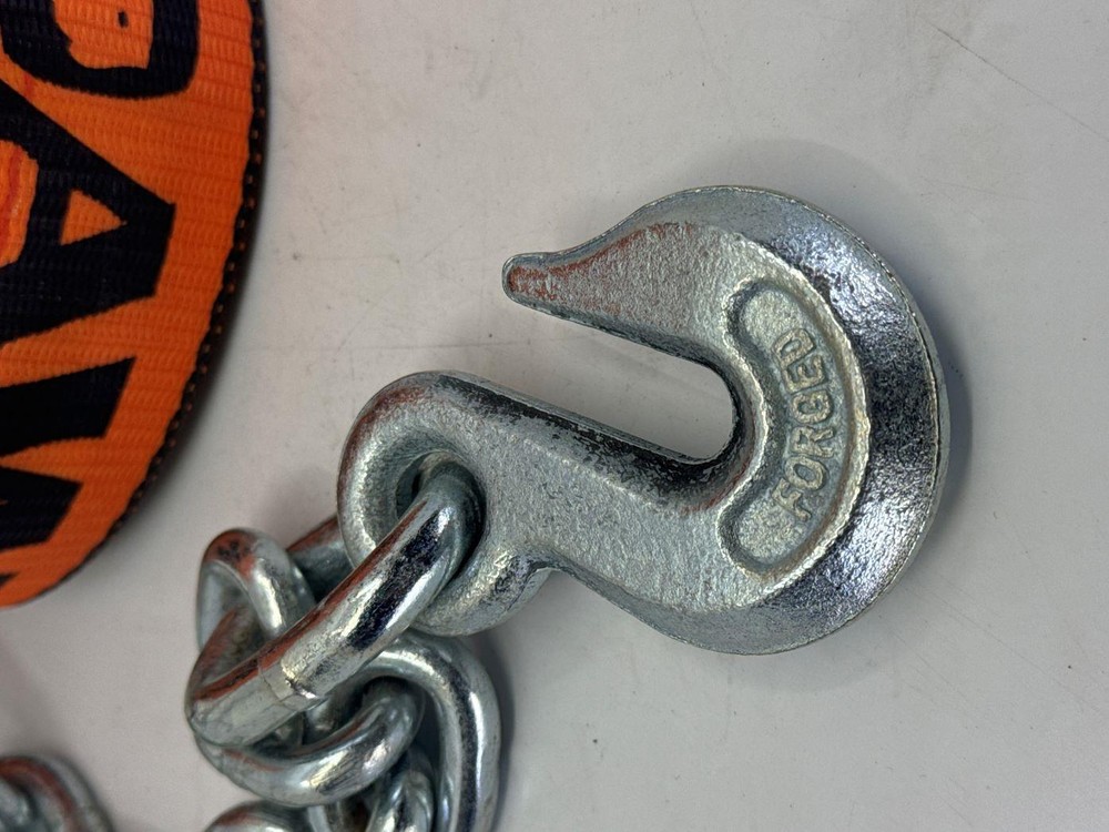 4"X27' Heavy Duty Winch Strap with Chain Hook 2 Pack