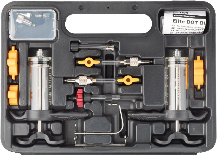 Jagwire Elite DOT Bleed Kit, includes Avid Formula Hayes Hope Adapters