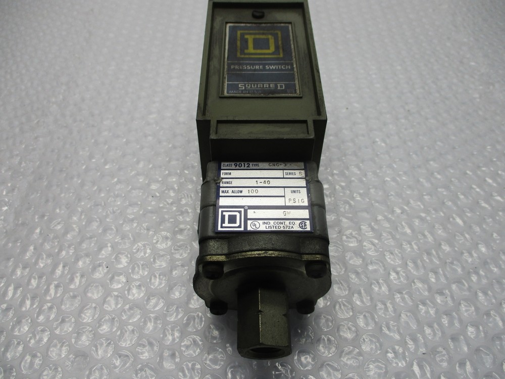 SQUARE D 9012GNG-3 PRESSURE SWITCH UNMP