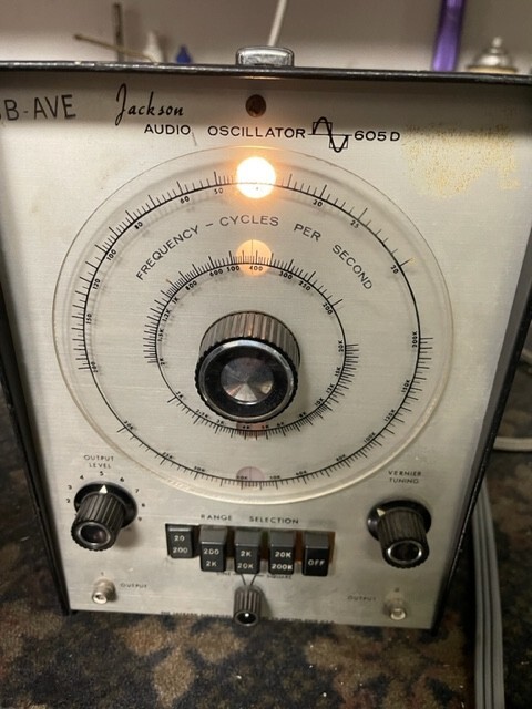 Jackson Audio OSCILLATOR Model 605D with Vacuum Tubes