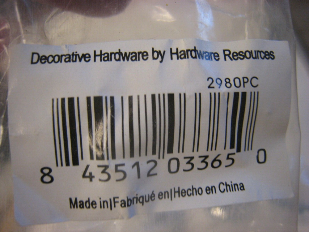 Hardware Resources Madison Knob 2980-PC 1-3/16" in Polished Chrome SOLID HEAVY