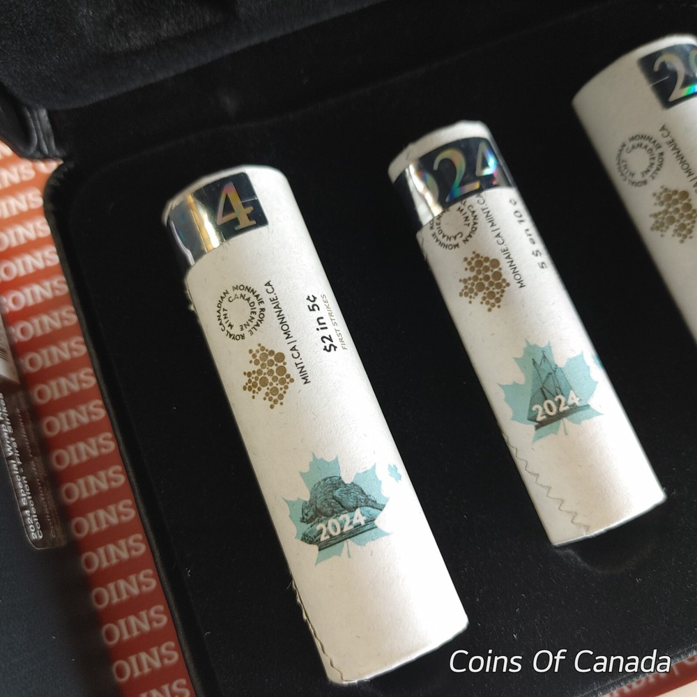 2024 Canada Special Wrap Roll Set Inc 50 Cents Roll First Strikes #coinsofcanada