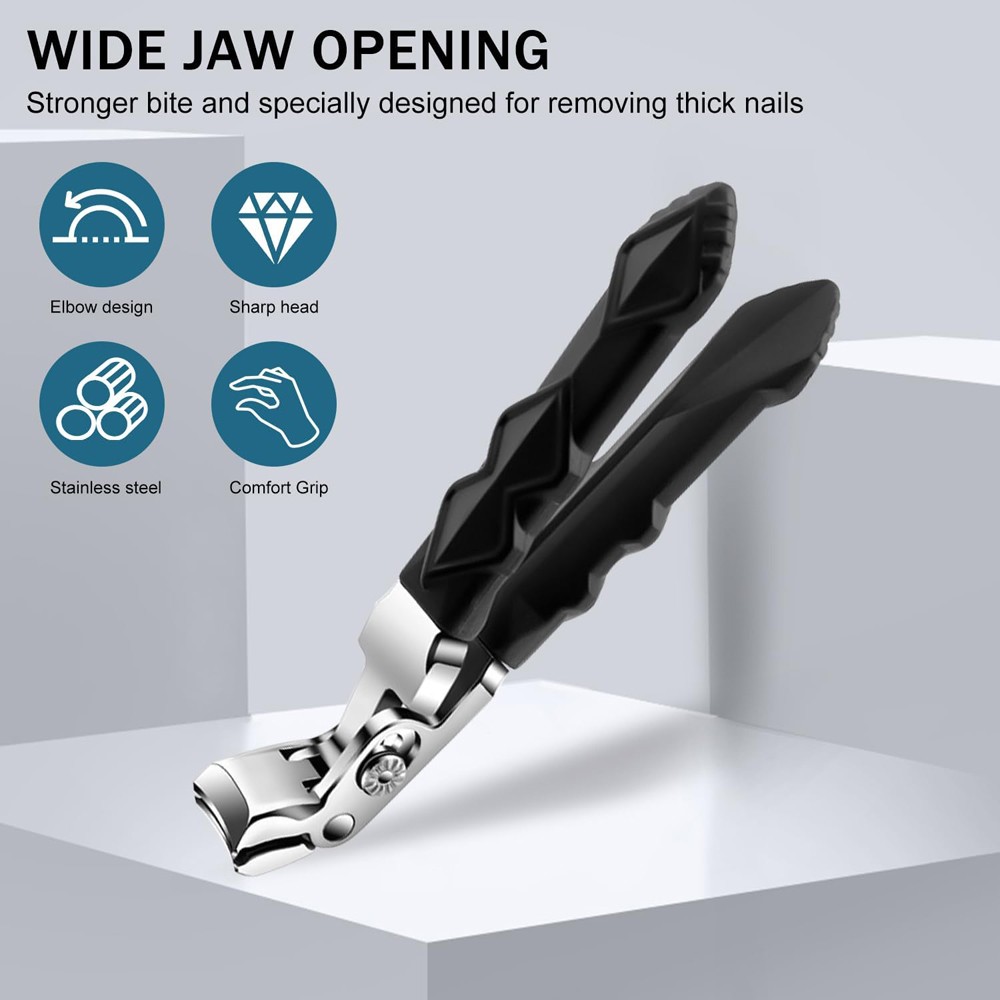 Toe Nail Clipper Professional Extra Large Thick Nails Sharp Heavy Duty Stainless