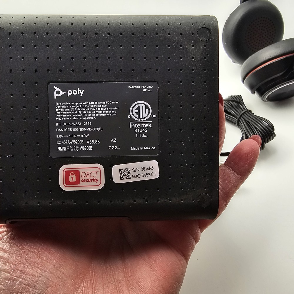 Poly Savi 7320-M Ultra-Secure Wireless DECT Headset System Open Box 2024