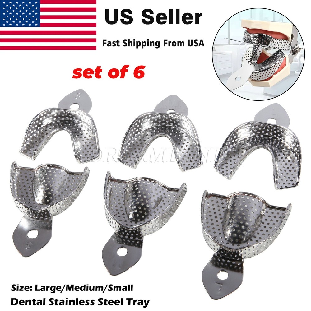 Autoclave Perforated Dental Impression Trays Upper + Lower