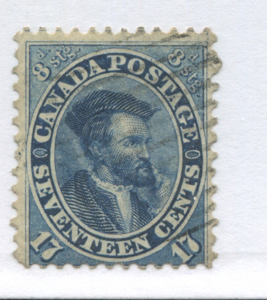 1859 QV 17 cents used