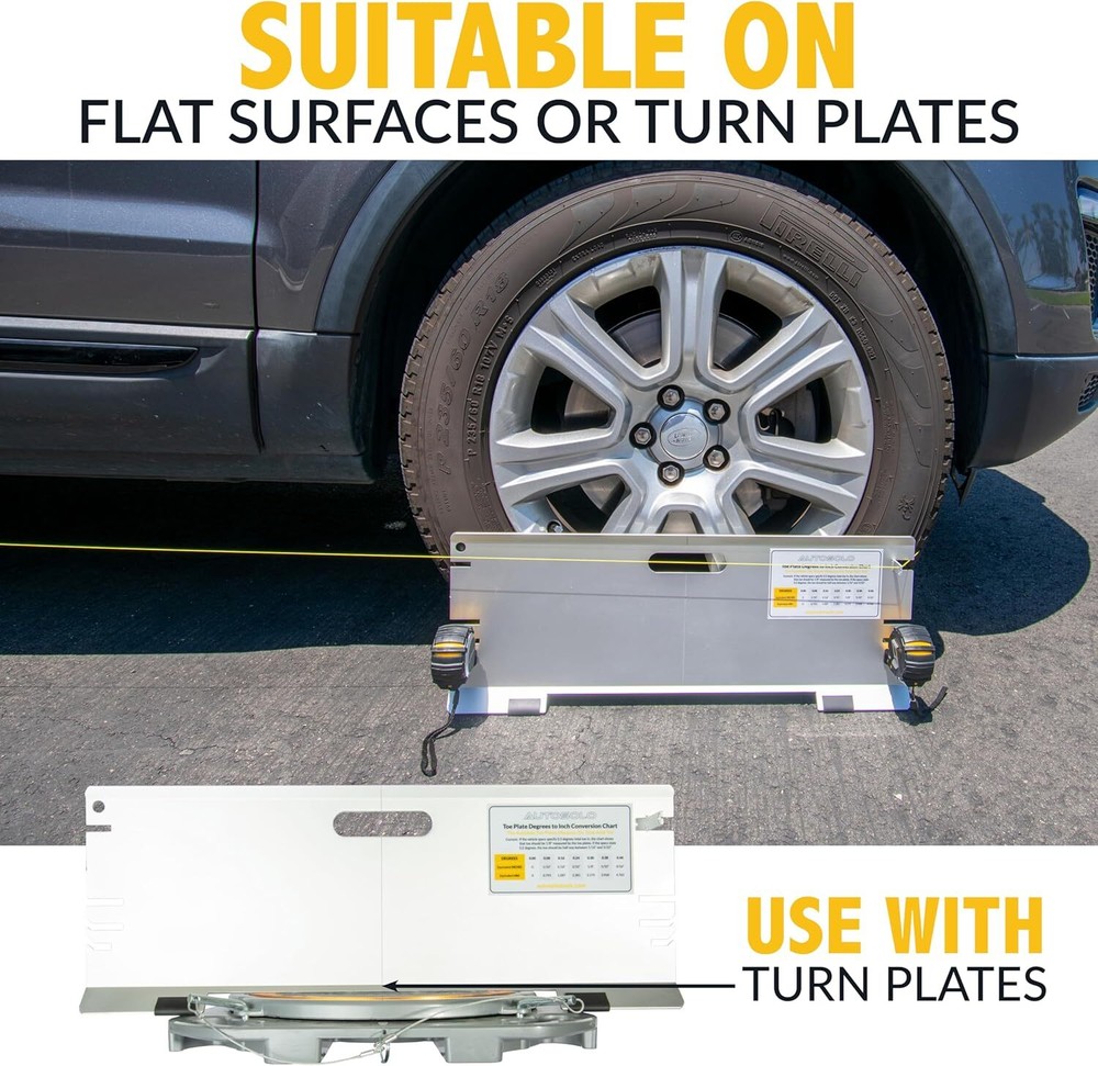 3-in-1 Toe Alignment Plates - Wheel Alignment Tool for Steer Ahead ,Thrust Angle