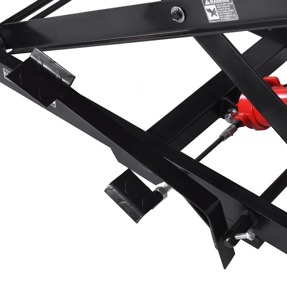 1000LB Air Operated Motorcycle ATV Lift Table Wide Deck Hydraulic Jack