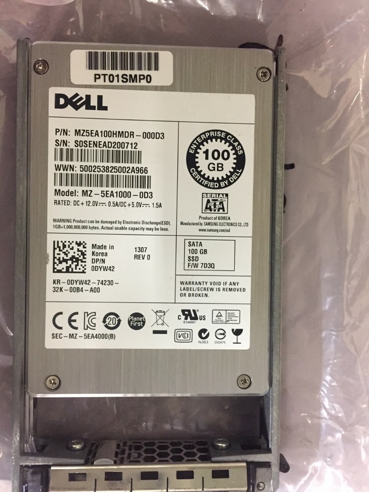 DYW42 Dell 100Gb SATA 2.5'' Solid State Drive Solid State Drive