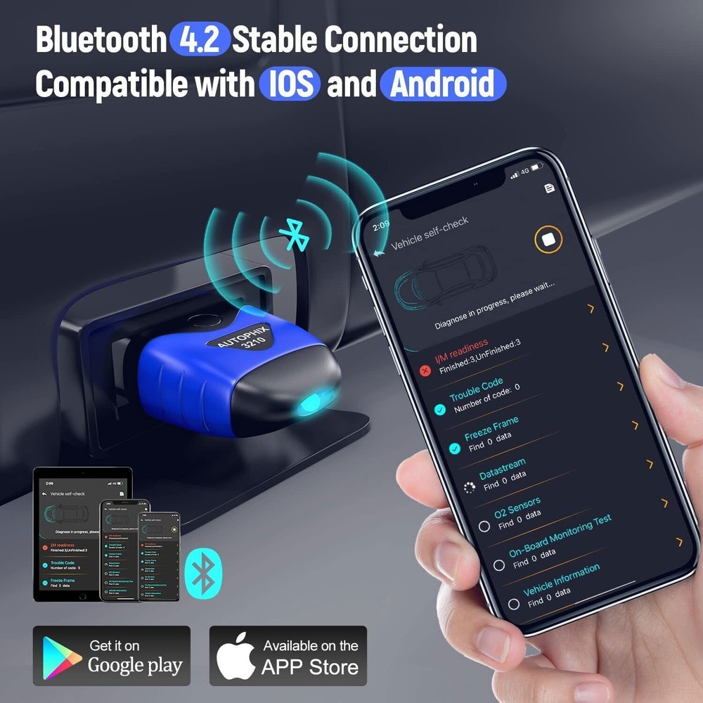 AUTOPHIX 3610 Bluetooth Diagnostic Scan Tool OBD2 Scanner Code Reader EPB Reset