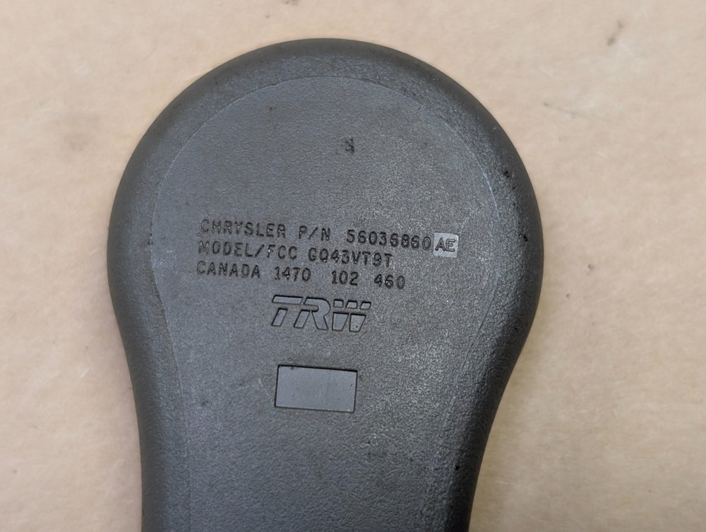 Genuine Mopar Keyless Entry Transmitter 56036860AE