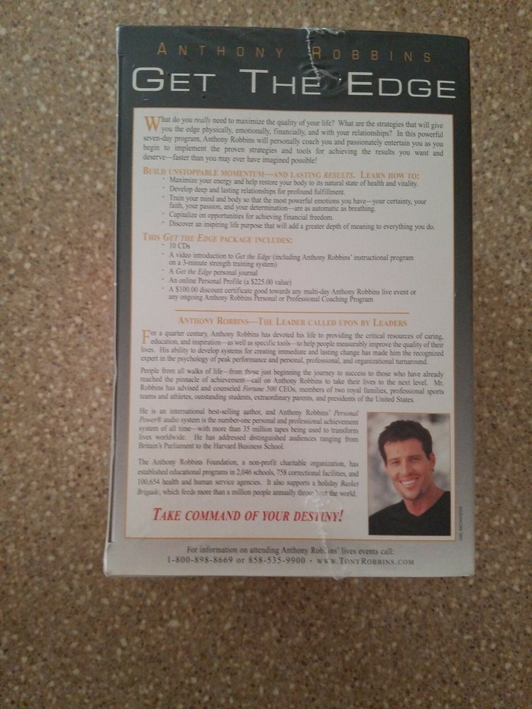 Anthony Robbins Get The Edge 10 CD Set - 7 Day Program NOS 19J041