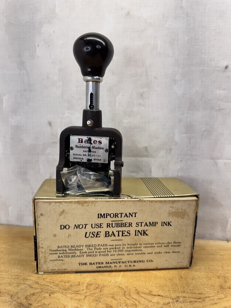 Bates Numbering Machine #1033