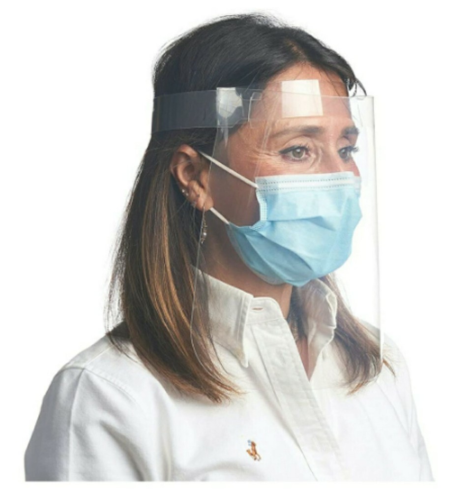 500 Pack Plastic Face Shields - Protective Face Shield for Adults Adjustable