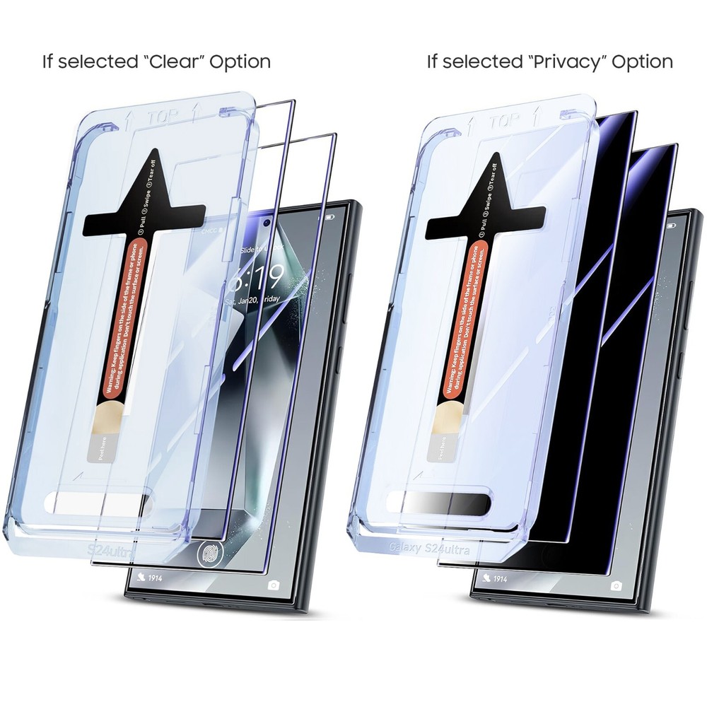 2 Pack Samsung Galaxy S25 S24 Ultra+ Magic Auto Alignment Screen Protector Glass