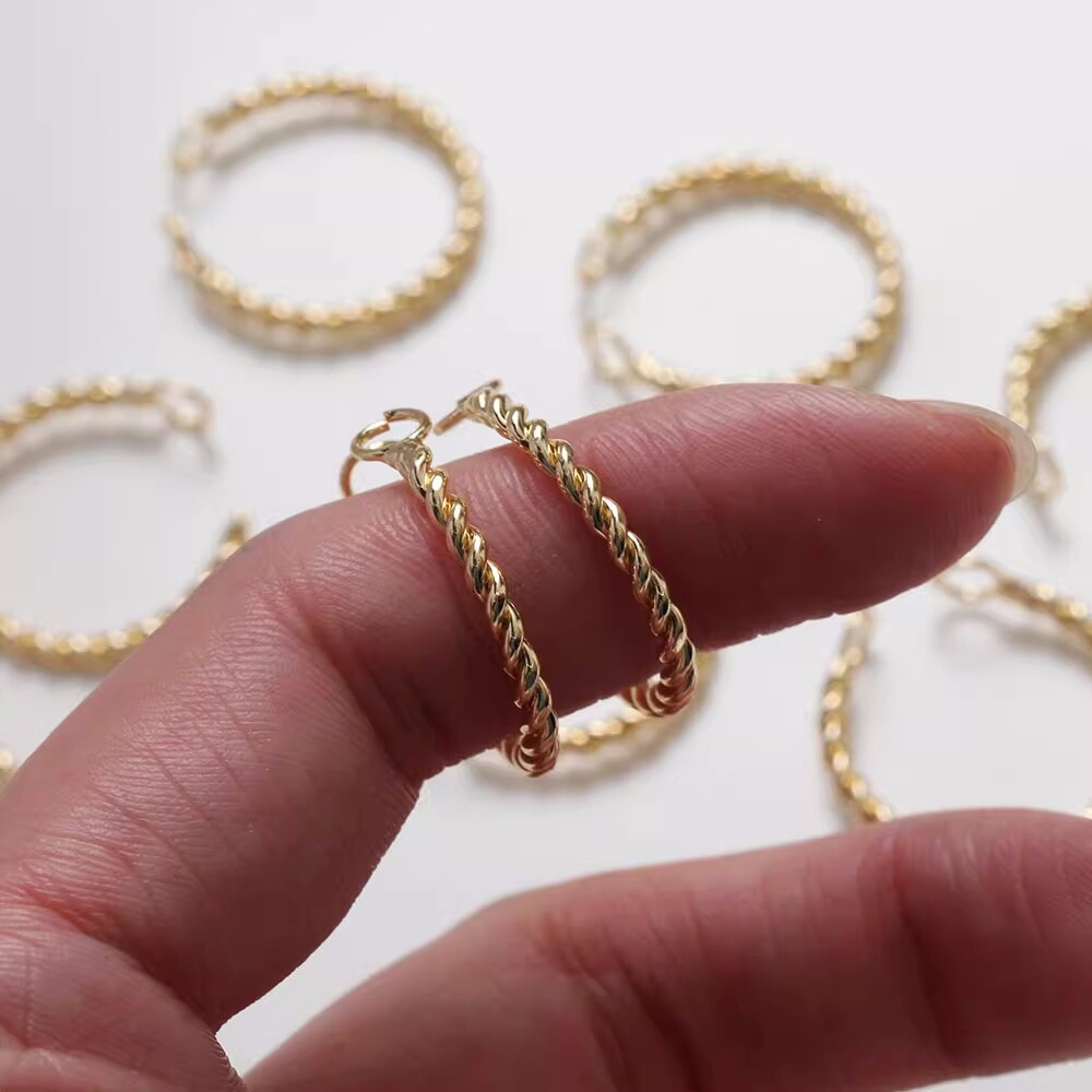 4pcs Adjustable Ring Charm With Loop,Ring Blanks,Brass Finger Ring Bases
