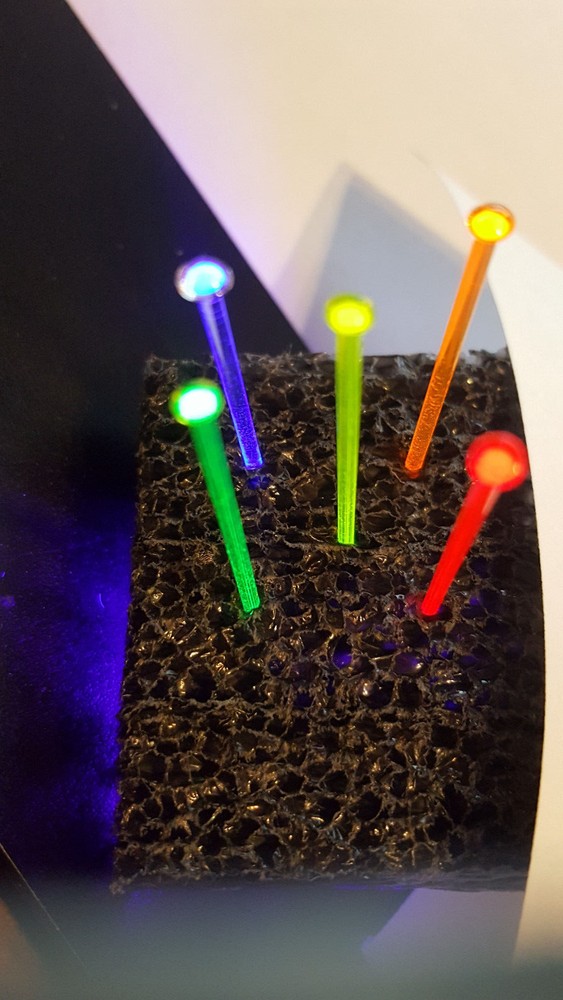 Fluorescent inserts MuzzleLoader Defender Poly 2 x2" BullsEye FIBEROPTIC 2mm