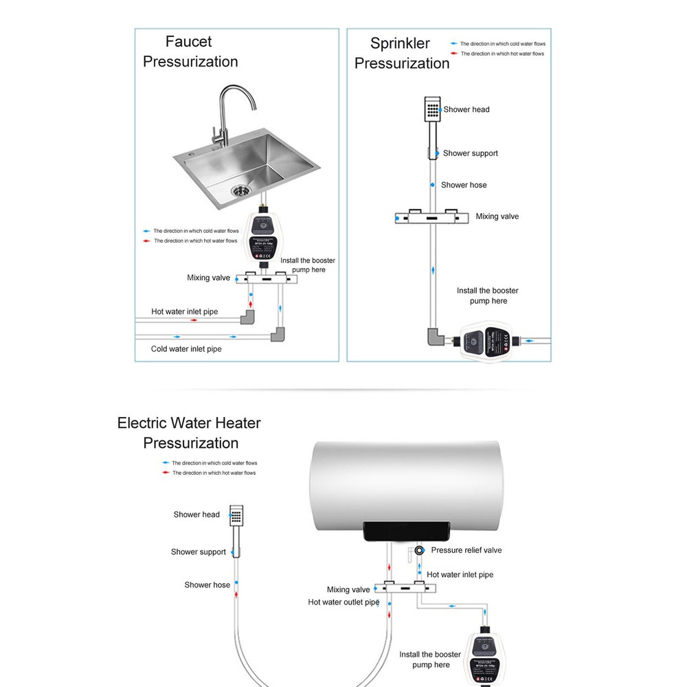 Pump 100W 24V 25L Full Automatic Intelligent Sensing Quiet Boost Pump