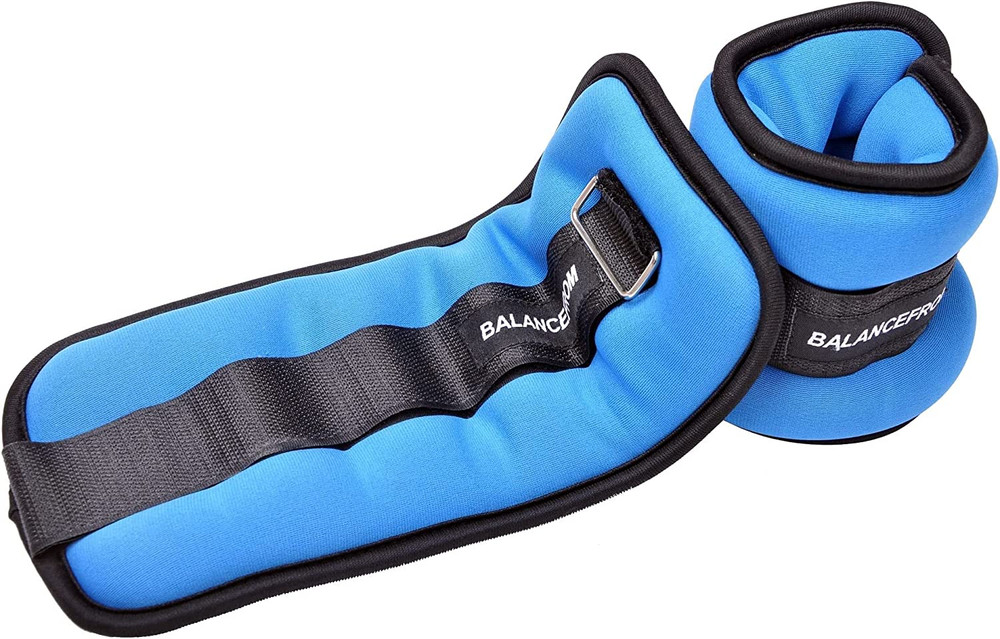 Fully Adjustable Ankle Wrist Arm Leg Weights 2 lbs each (4-lb pair) Blue