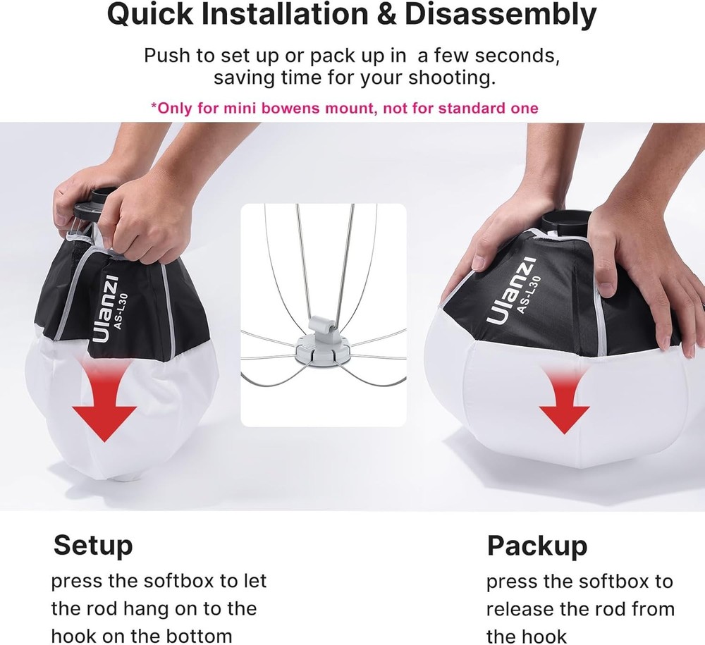 Effortless Mini Lantern Softbox Modifier with Easy Storage for On-the-Go Shoots