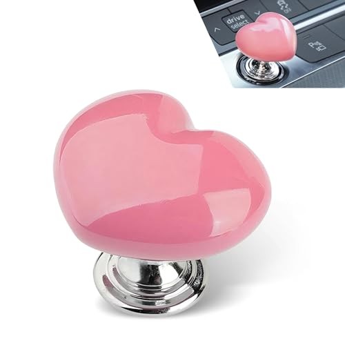 Car Push Start Button, Ceramics Push to Start Engine Ignition 1 PC Pink #01