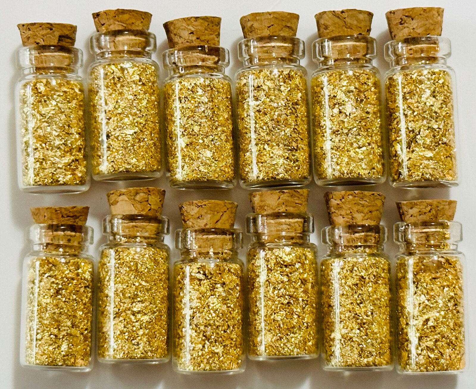 12 Bottles of Gold Leaf Flakes....1ml.... Lowest Price online !!