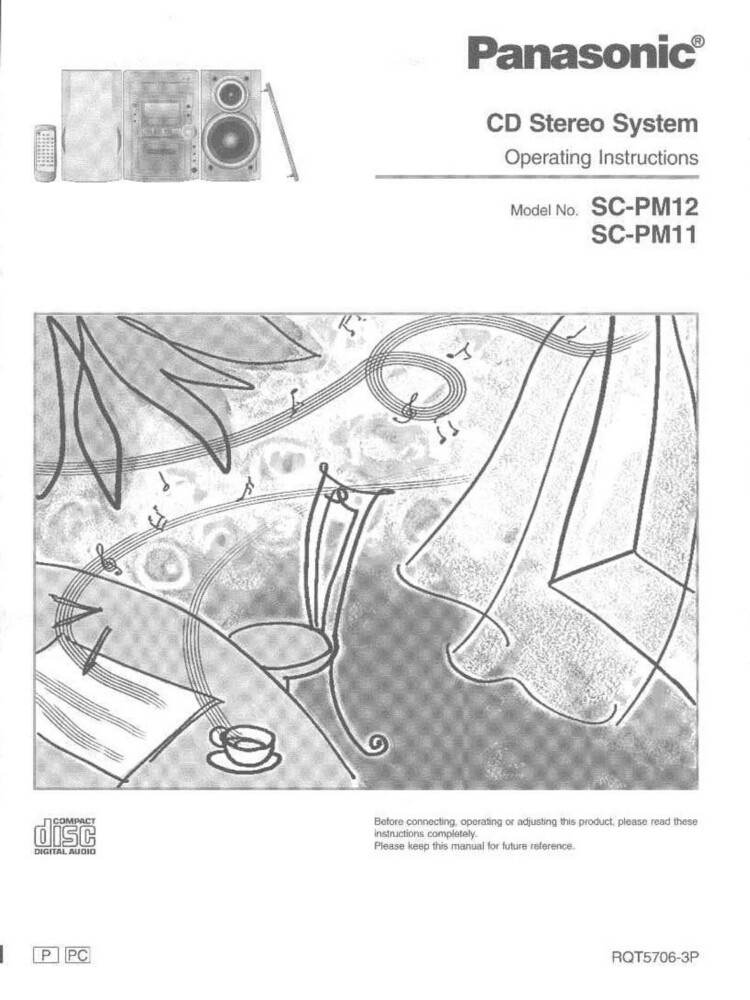 Panasonic SC-PM11 SC-PM12 CD Stereo System Owners Instruction Manual