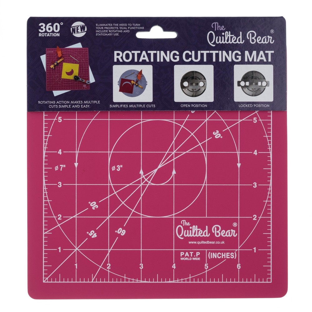 Rotating Cutting Mat 7" x 7" - Locking & Rotating Self Healing Cutting Board ...