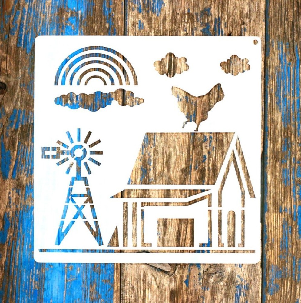 Reusable Plastic Stencil for DIY Crafts - Floral & Geometric Patterns by Sten…