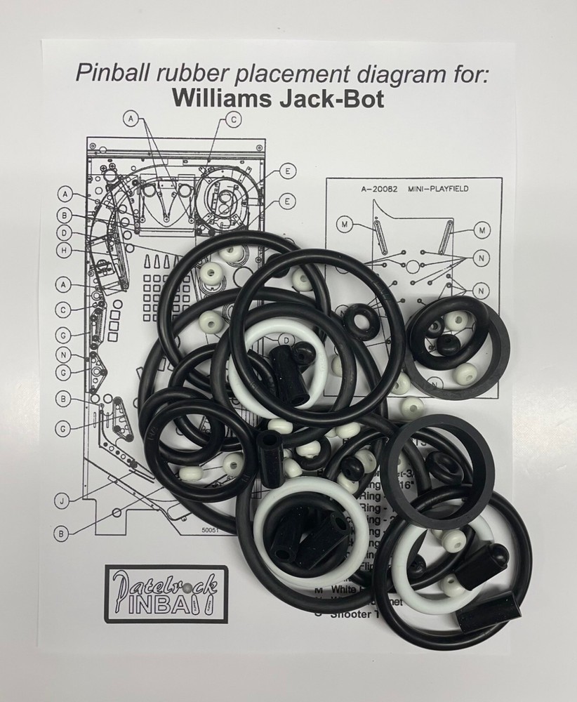 1995 Williams Jack Bot Pinball Machine Rubber Ring Kit JB