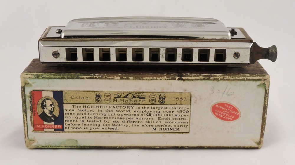M. HOHNER German Harmonica "The Chromonica" Chromatic Case 1930's