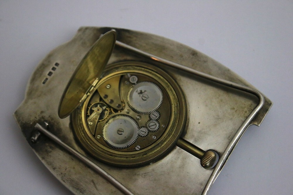 Sterling solid silver 8 day art deco clock working well hallmarked