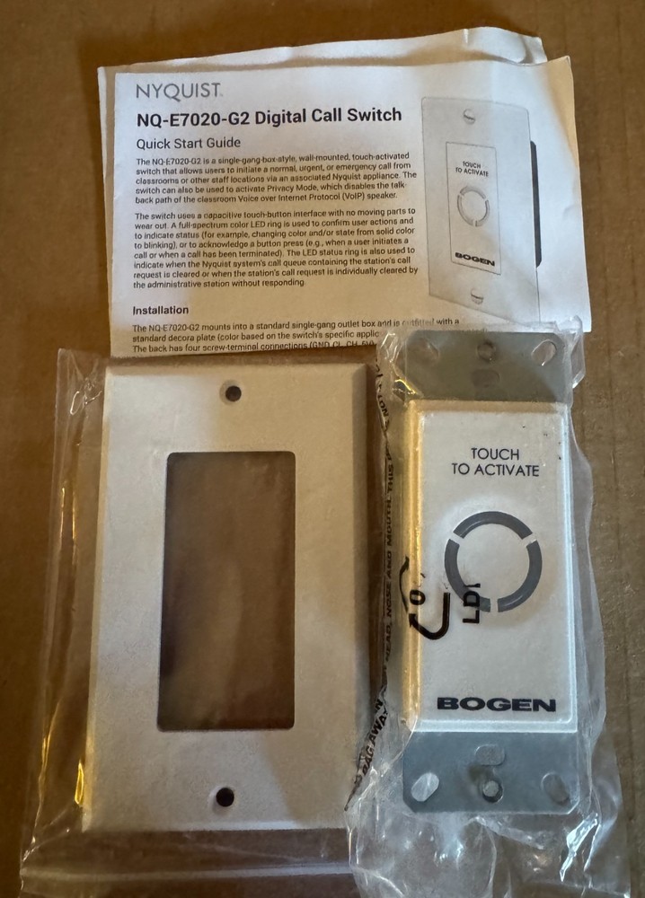 NEW Bogen Nyquist NQ-E7020-G2 Digital Call Switch