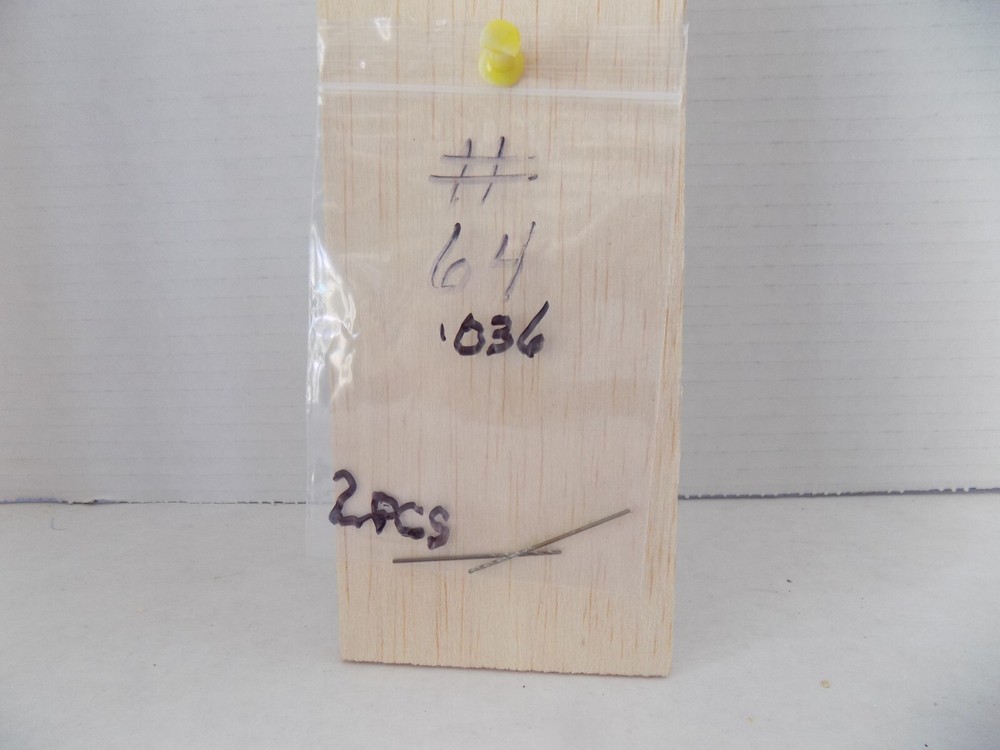 2) #64 .036 DIA. DRILL BIT UNBRANDED PO NIB