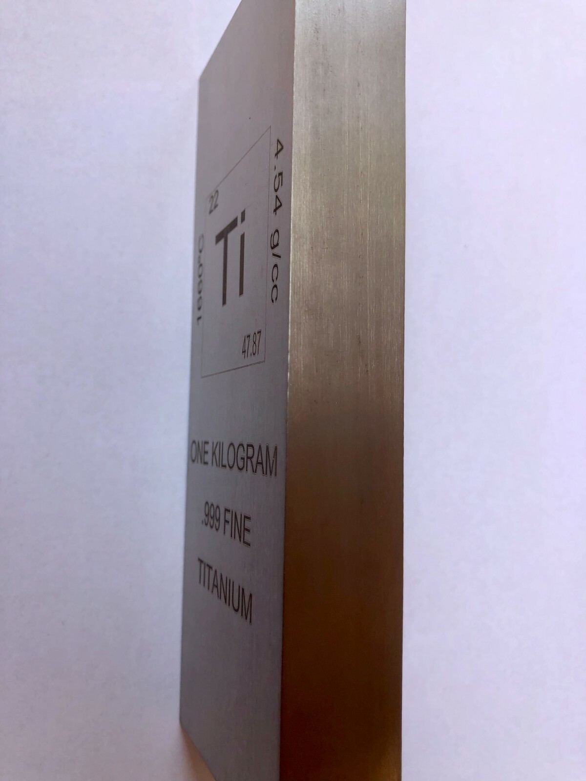 1 (One) Kg Kilogram 99.99% Pure Titanium Bullion Bar