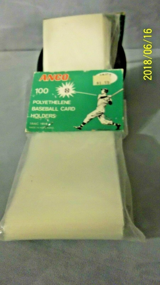 New Anco Polyethylene Baseball Card 100/Package