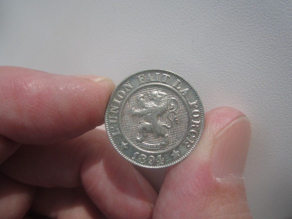 NICE GRADE 1894 BELGIUM 10 CENTIMES