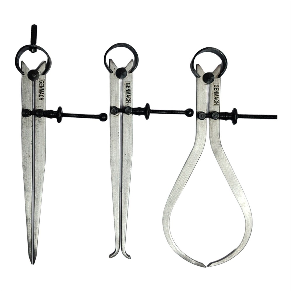 3-Piece Spring Caliper Set - Inside/Outside & Divider, 18"/ 450mm,Measuring Tool