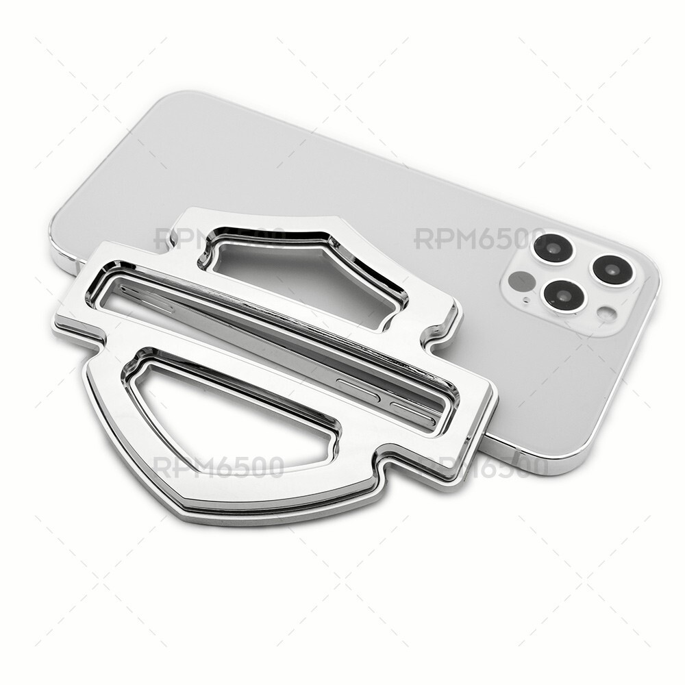 Harley CVO Custom Tank Emblems, Silver Chrome Double Layer (set of 2)