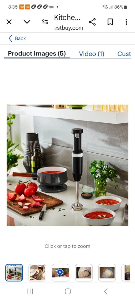 KitchenAid Cordless Hand Blender Variable Speed Onyx Black (KHBBV53OB)