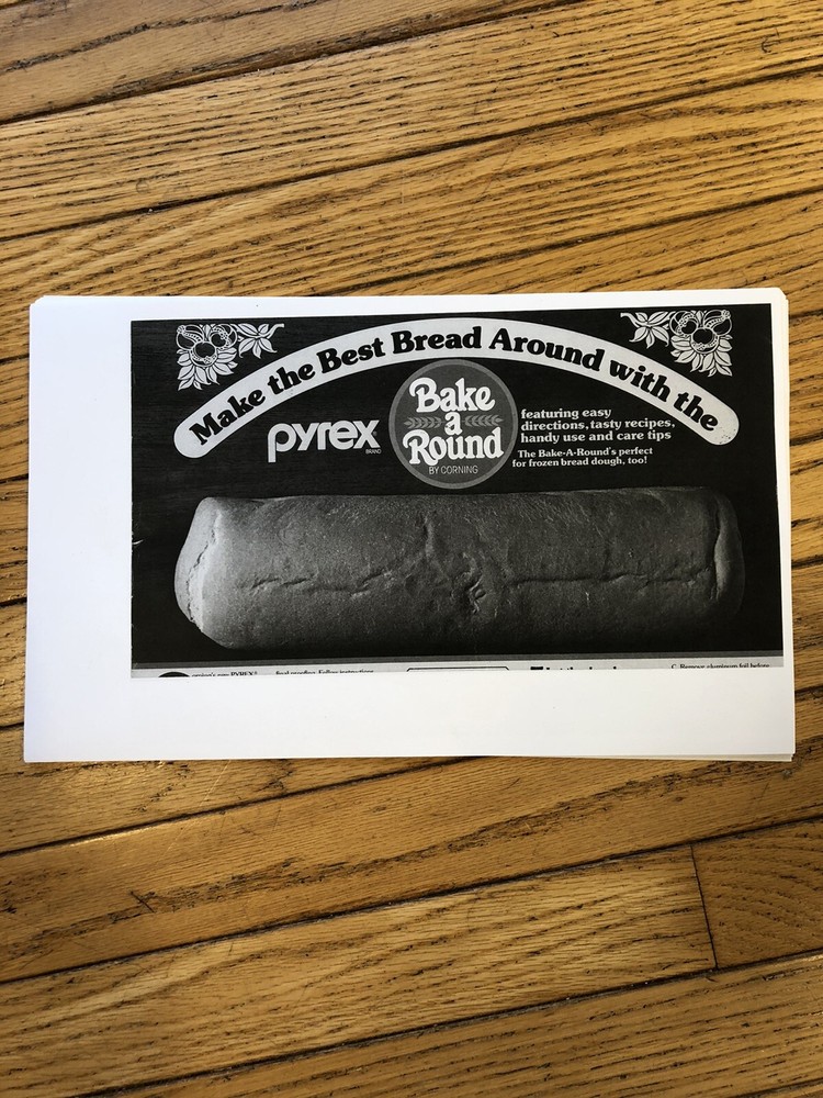 PYREX Bake A Round Bread Baking Tube INSTRUCTIONs + Recipes COPY only