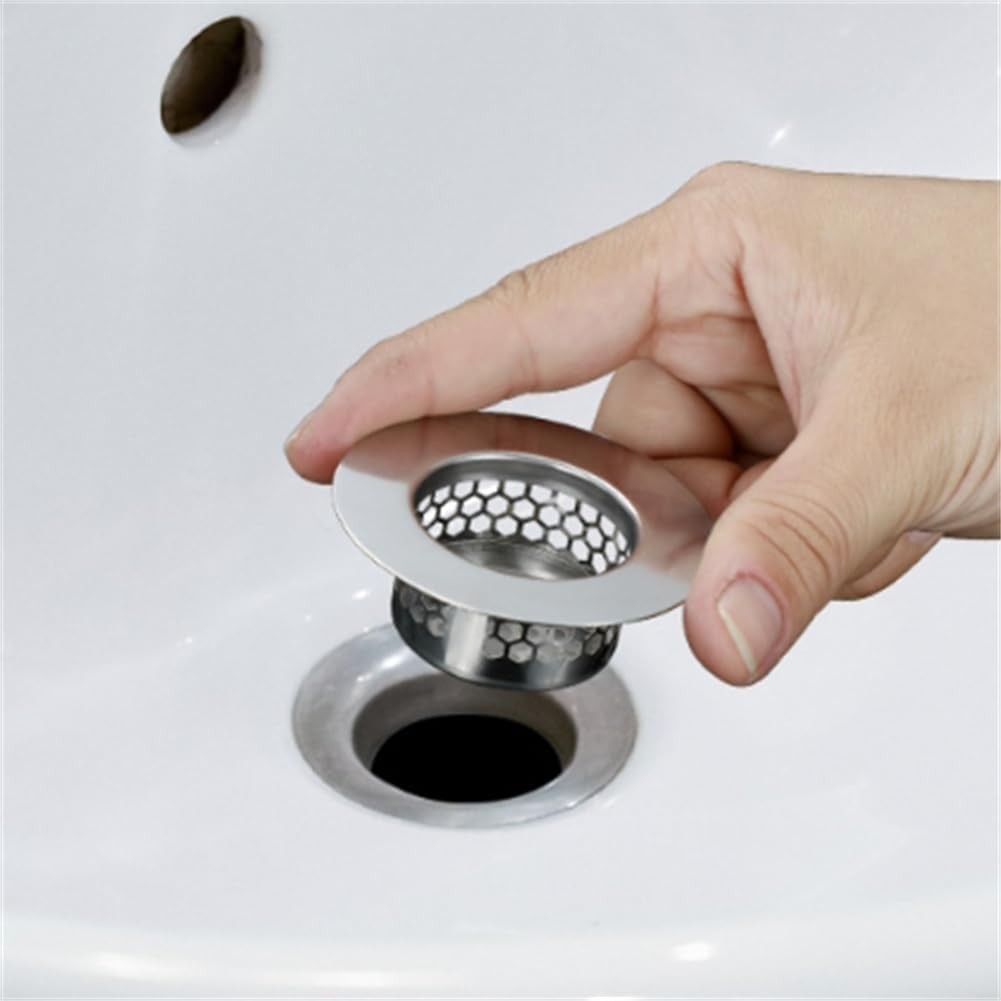 Bathroom Sink Strainer (2 Pack), Bathtub Drain Cover Lavatory Sink Drain Stra...
