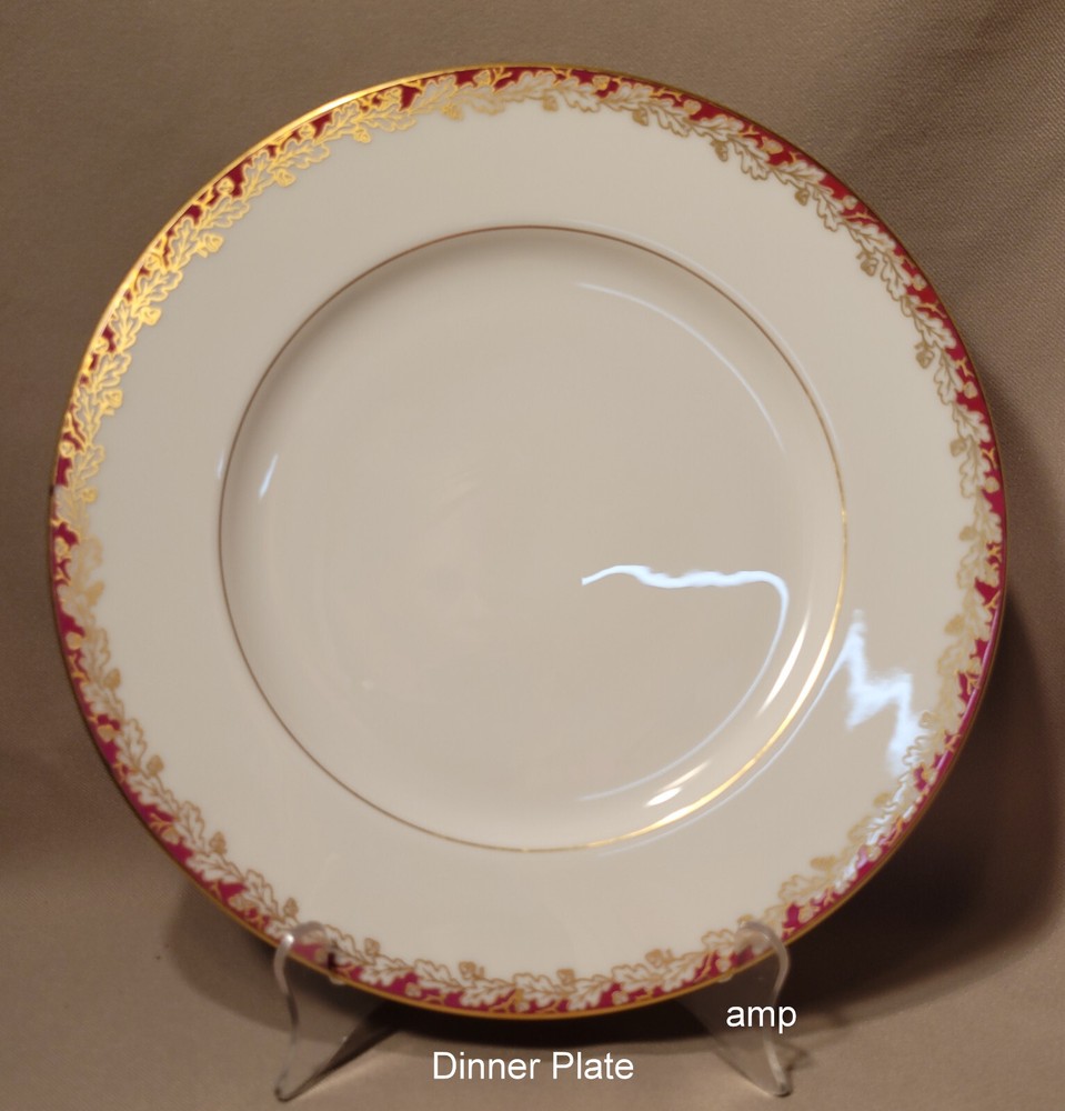 Lenox Oak Leaf Maroon (5 Piece) Place Setting EXCELLENT!