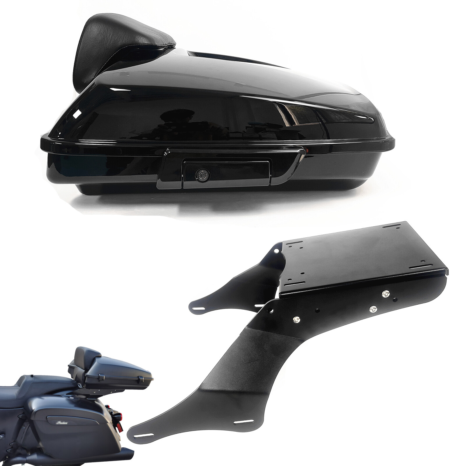 Razor Tour Pack Pak Pad & Trunk Luggage Rack for Kawasaki Vulcan 1700 Vaquero