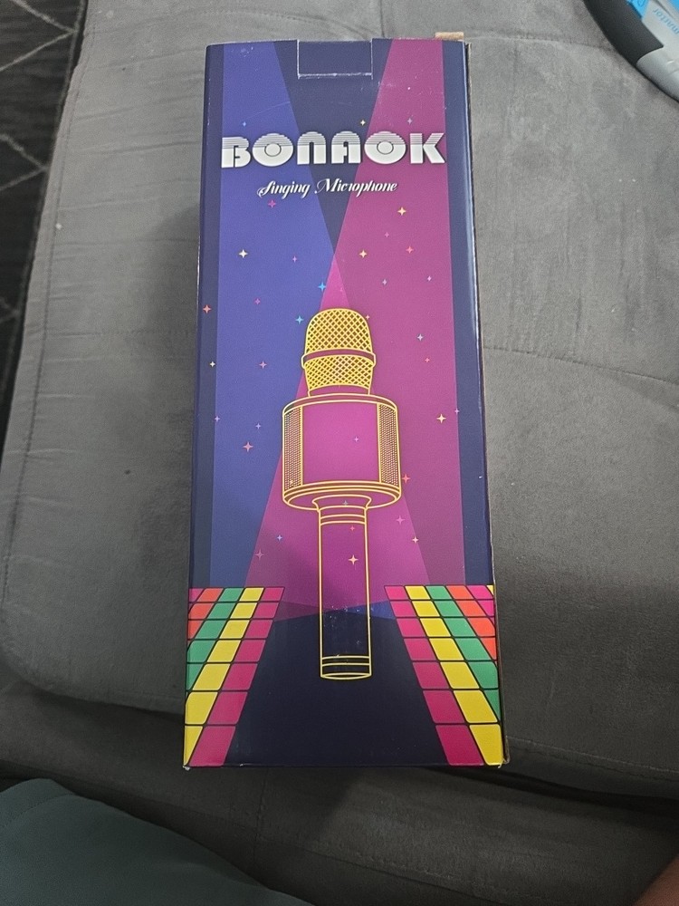 BONAOK Portable Bluetooth Karaoke Microphone /Wireless Speaker..Black