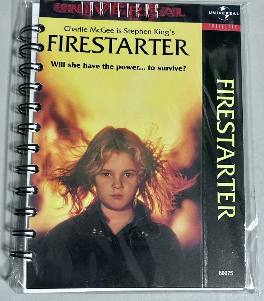 Handmade Repurposed Notebook Made From VHS Tape Cover Firestarter