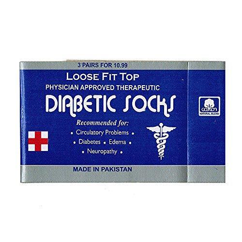 6 Pair Black Men Physicians Choice Loose Fit Diabetic Ankle Socks Cotton 10-13